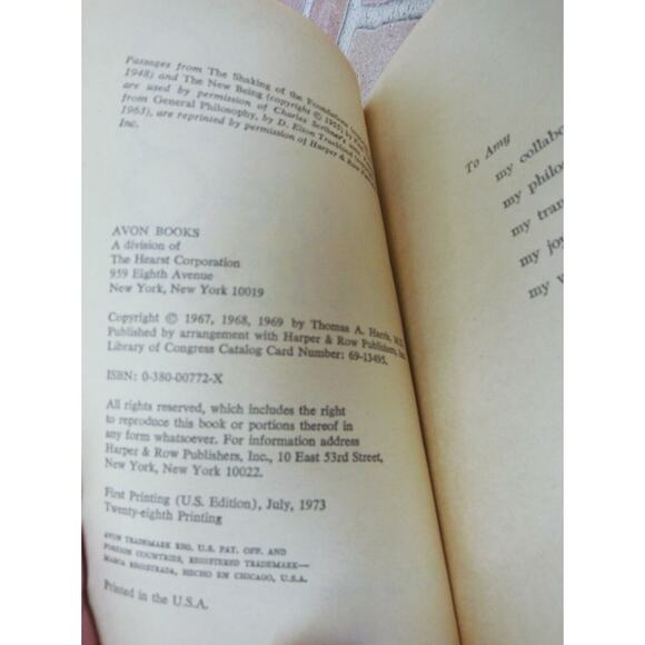 I'M OK, YOU'RE OK by Thomas Anthony Harris 1973 VTG Avon Transactional Analysis‎ - Picture 9 of 9